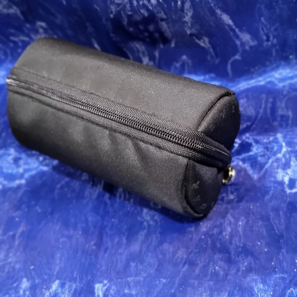 Bulgari Small Black Cylinder makeup bag